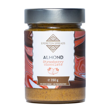 almond strawberry chocolate spread